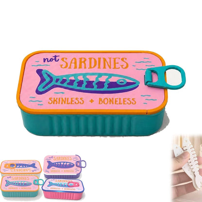 Vintage Sardine Tin Jewelry Box – Cute Travel Organizer for Rings, Earrings & Necklaces
