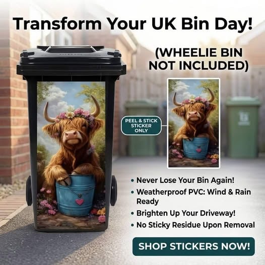 ⏳ Last Day 49% OFF – Creative Trash Can Sticker with Colourful Cartoon✨