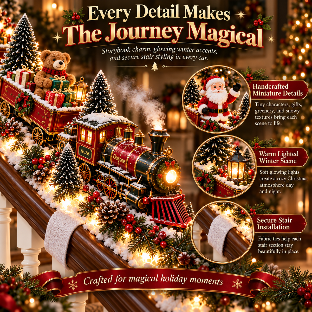 Christmas train miniature details