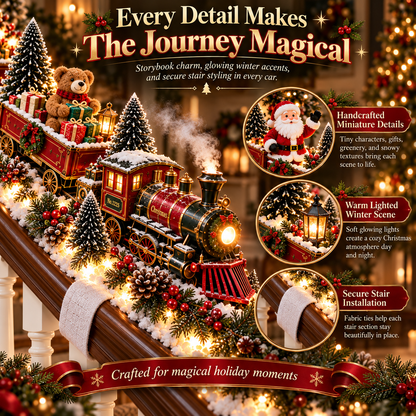✨ LAST DAY 50% OFF - Christmas Stairway Train Decor 🚂
