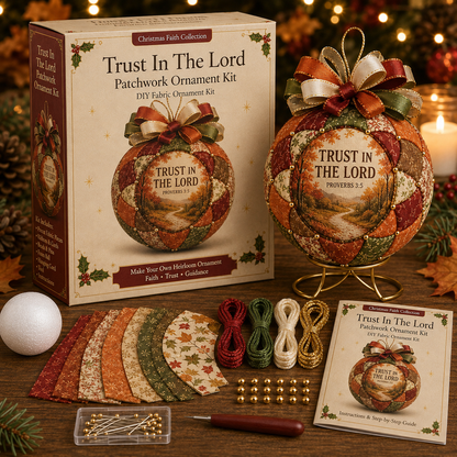 🎄 Christmas Faith Patchwork Ornament DIY Kit