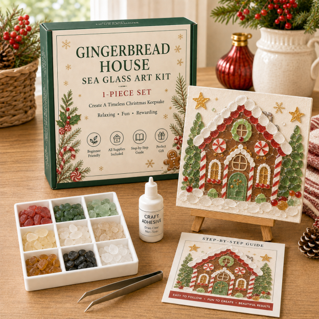🔥Last Day 50% OFF - 🎄 Christmas Sea Glass Art Kit