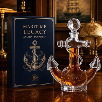 ⚓️America’s 250th Anniversary Nautical Anchor Decanter – Maritime Whiskey Bottle