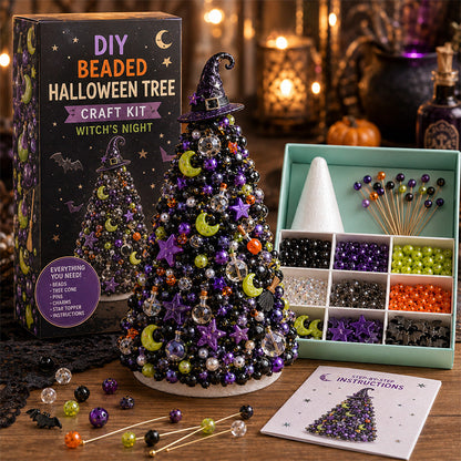 🎃✨ DIY Beaded Halloween Tree Craft Kit 👻🧵