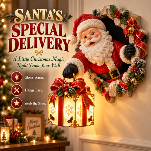 🎅✨ LAST DAY 50% OFF ✨ Santa’s Magical Wall Surprise Light - A 3D Christmas Decoration That Brings Holiday Magic To Life