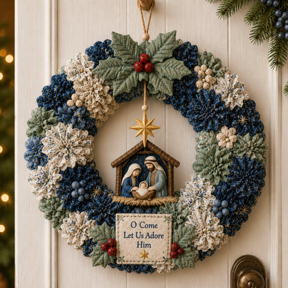 🔥49% Off Last Day🔥🎄 3D Fabric Poke Wreath DIY Kit