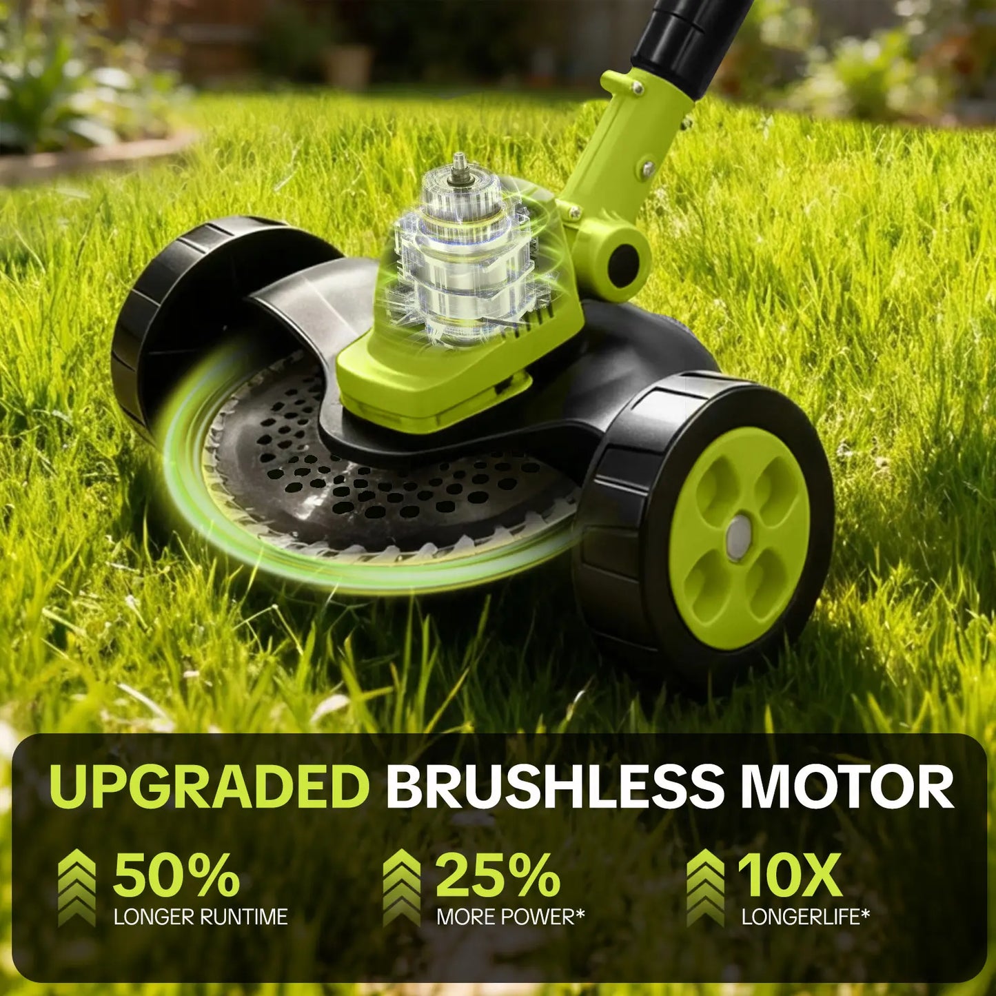 🍃3-in-1 Cordless Lawn Mower with Dual 21V Batteries – Lightweight Grass Trimmer & Edger for Effortless Yard Care