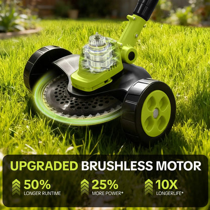 🍃3-in-1 Cordless Lawn Mower with Dual 21V Batteries – Lightweight Grass Trimmer & Edger for Effortless Yard Care