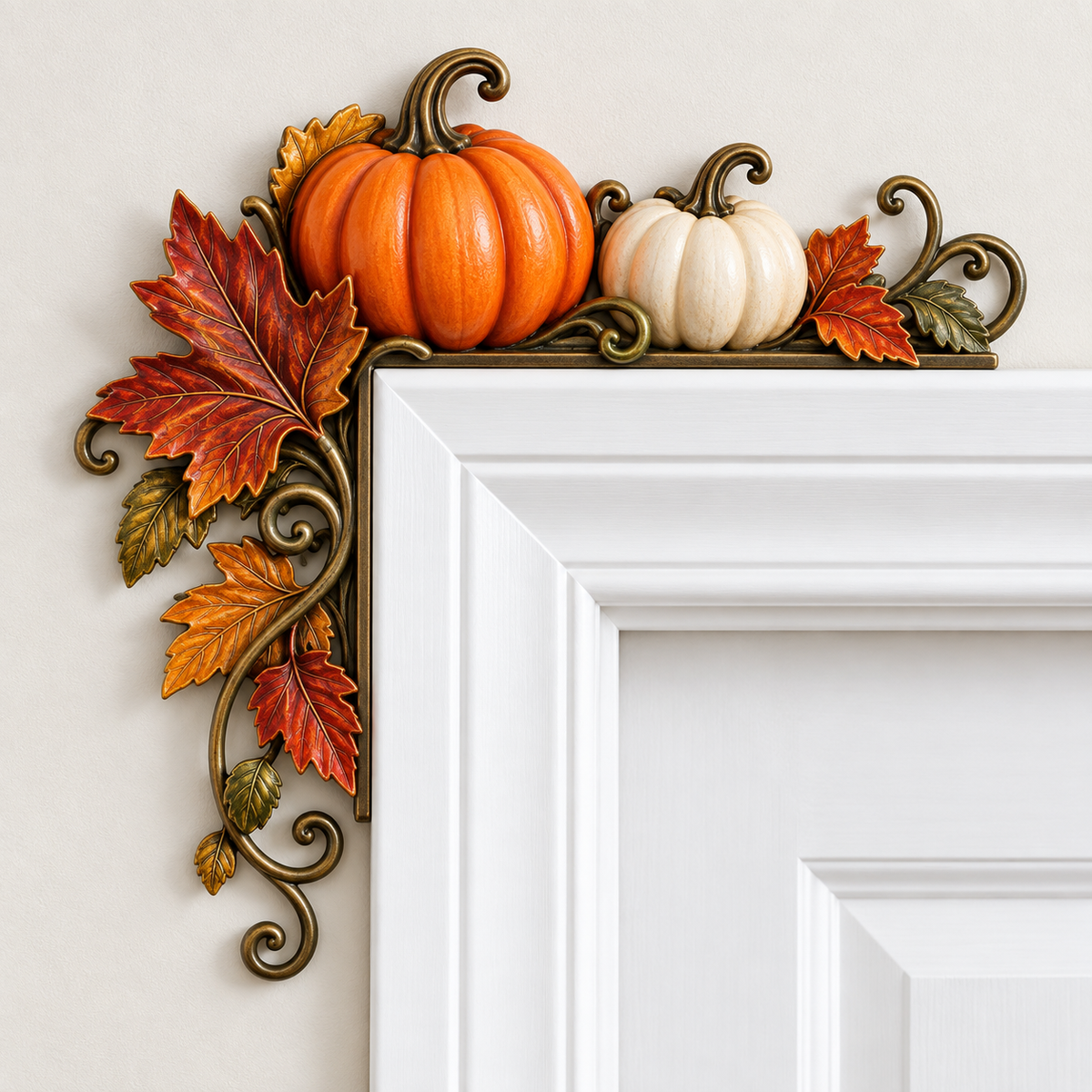Pumpkin autumn Door Frame Corner style