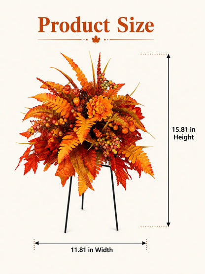 🍂LAST DAY SALE 50% OFF🍂Autumn Harvest Floral Garden Stake Arrangement