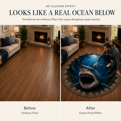 🌊 50% OFF Ocean Portal Illusion Rug™ - A Realistic 3D Ocean World Beneath Your Feet