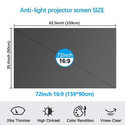 🔥Hot Sale - 49% OFF🔥4K Metal Lightproof Foldable Portable Movie Screen (16:9)🎥✨
