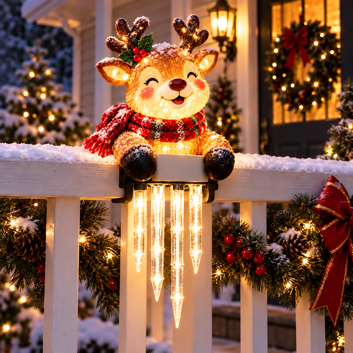 ☃️WinterGlow Snowman Icicle Light Decor