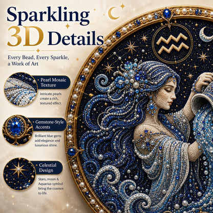 🔥LAST DAY 50% OFF - ♈12 Zodiac Signs Pearl Art Kit — The Perfect Personalized Gift for Astrology Lovers🌙