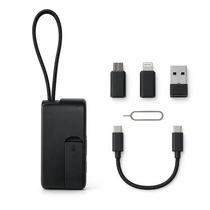 🧳 240W Pocket All-in-One Travel Tech Kit – USB-C Cable, Multi-Adapters, 480Mbps Data Sync, SIM/TF Storage & Phone Stand 🛫✨