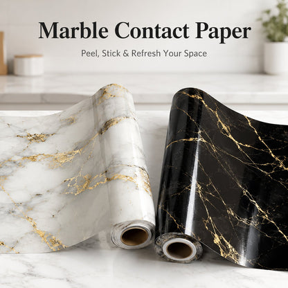 Gold Marble Pattern Self-Adhesive Wallpaper Roll