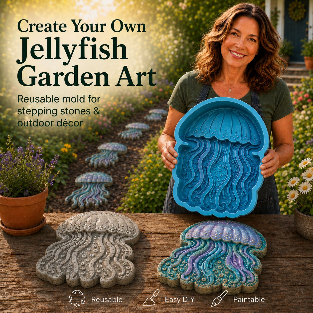 💥 LAST DAY 49% OFF - 🌊 Reusable Ocean Theme Garden Art Mold – Make Your Garden Truly One of a Kind (📦Buy 2 Free Shipping)