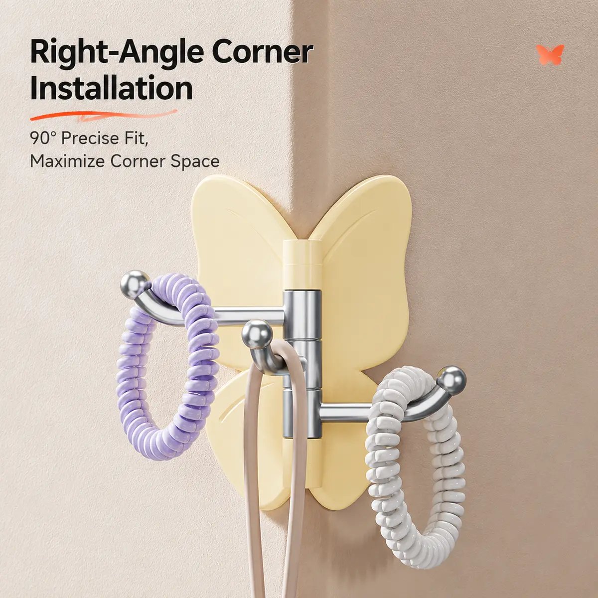 🦋No Drilling Swivel Butterfly Hook (Set of 4)