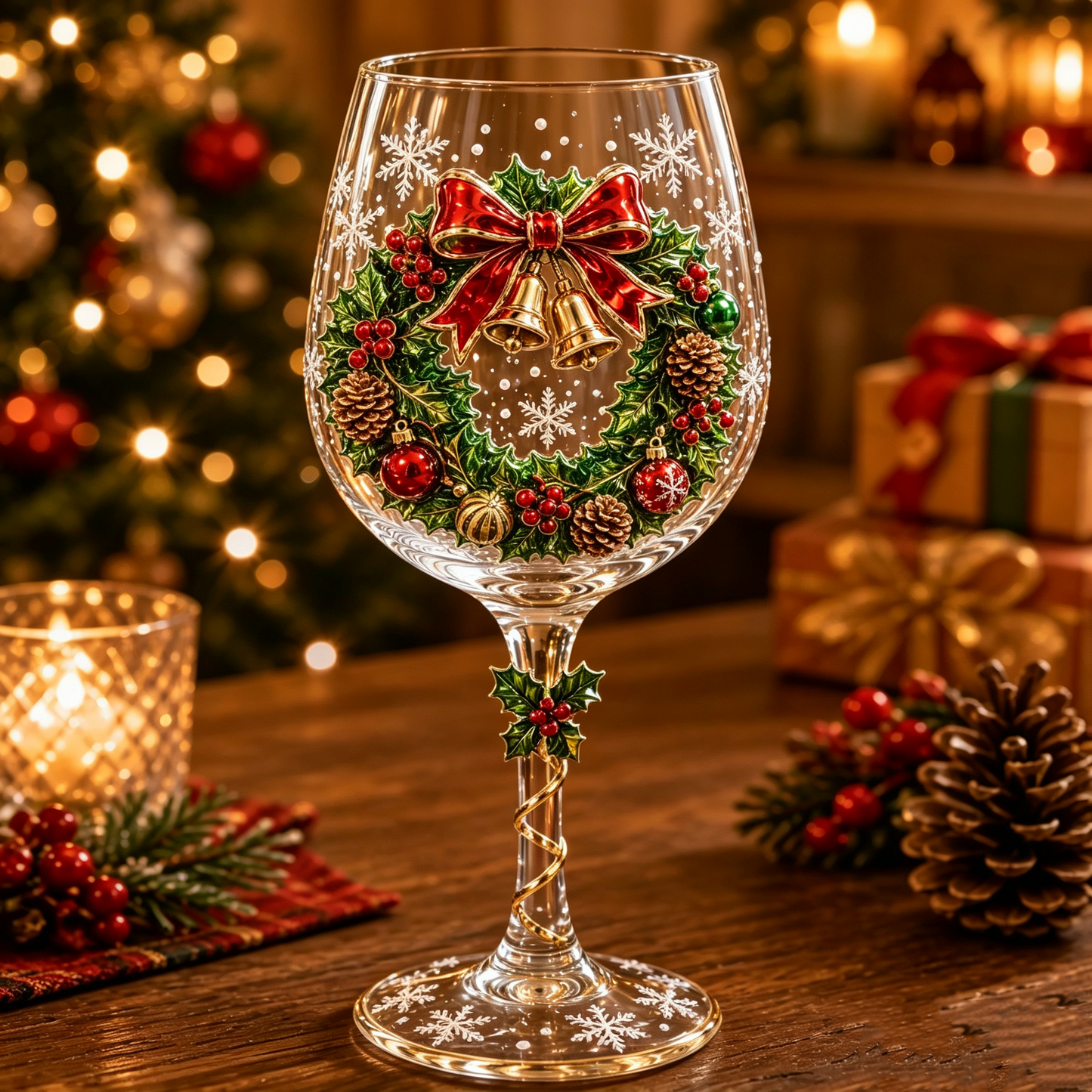 🎄🥂Christmas 3D Wine Glass Collection Gift Box Set