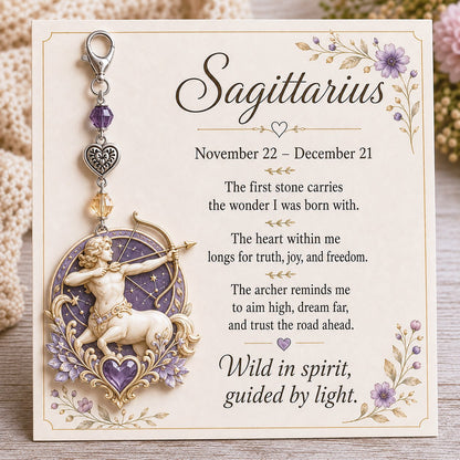 ⌛️ LAST DAY! 🔥 Free Delivery Today Only – Zodiac Charm Commemorative Card 🌙💎