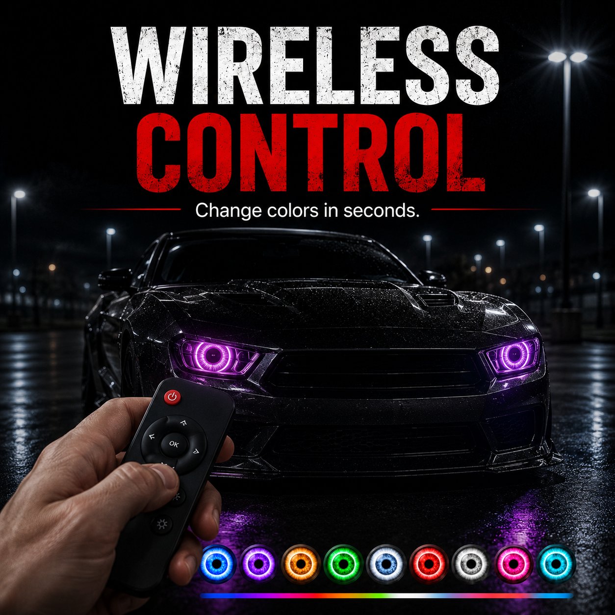 Demon Eye LED headlight installation