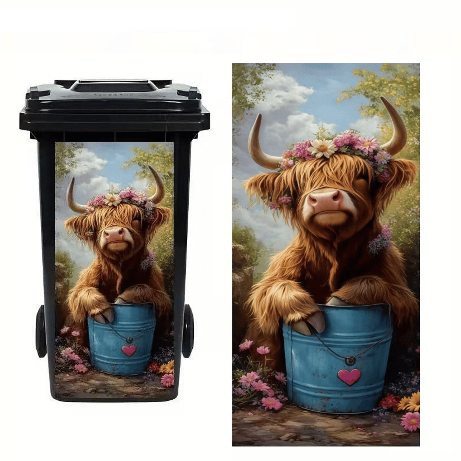 ⏳ Last Day 49% OFF – Creative Trash Can Sticker with Colourful Cartoon✨
