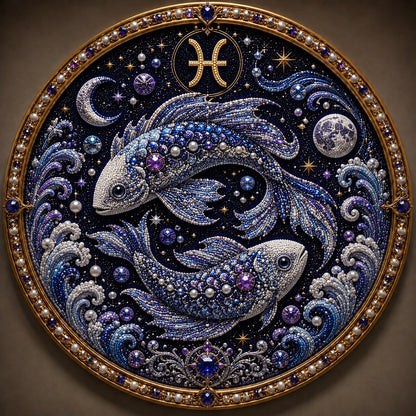 🔥LAST DAY 50% OFF - ♈12 Zodiac Signs Pearl Art Kit — The Perfect Personalized Gift for Astrology Lovers🌙