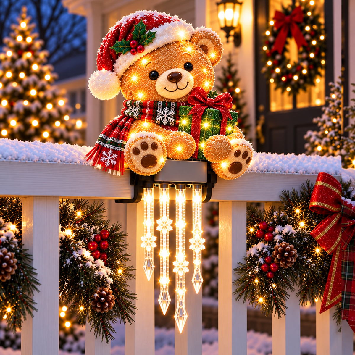 ☃️WinterGlow Snowman Icicle Light Decor