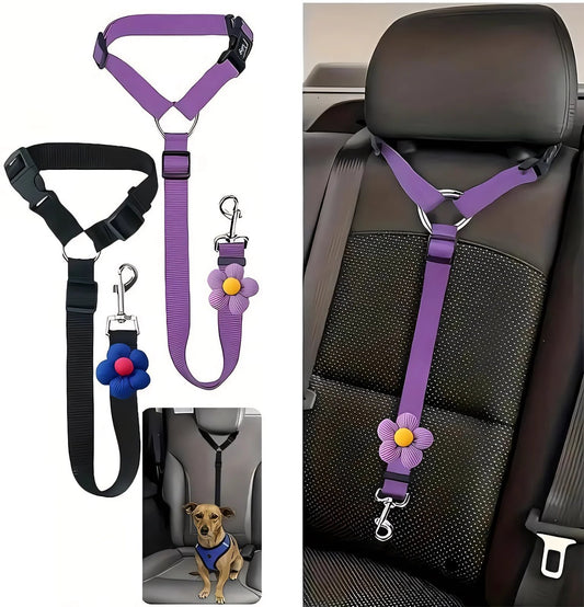 🔥BUY 1 GET 1 FREE 🔥Enjoy Stress-Free Drives with Your Pup: 2-Pack Dog Travel Safety Belts 🐶🚗