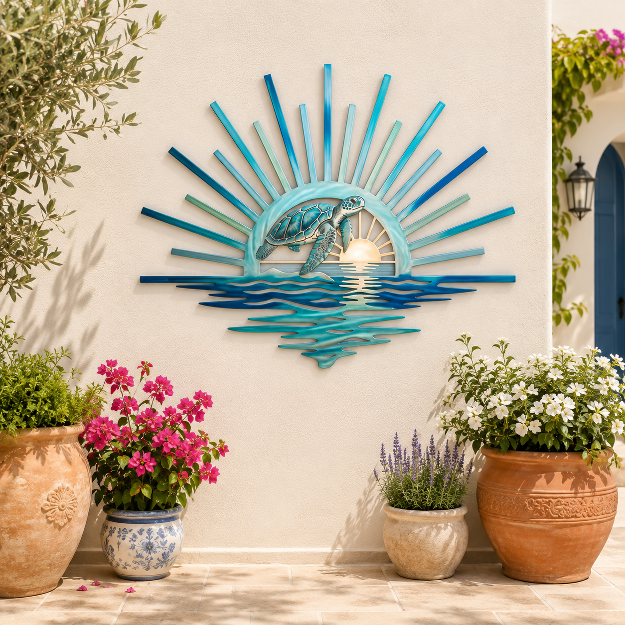 Sea Turtle Sunset Wall Decor