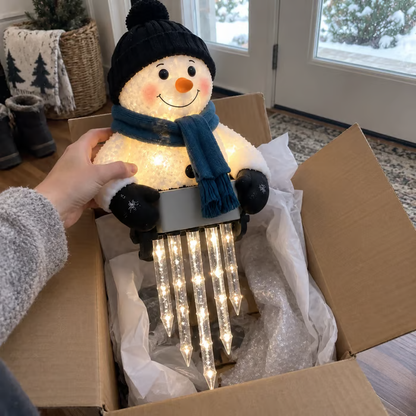 ⛄Winter Glow Snowman Icicle Light Decor
