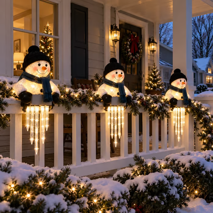 ⛄Winter Glow Snowman Icicle Light Decor