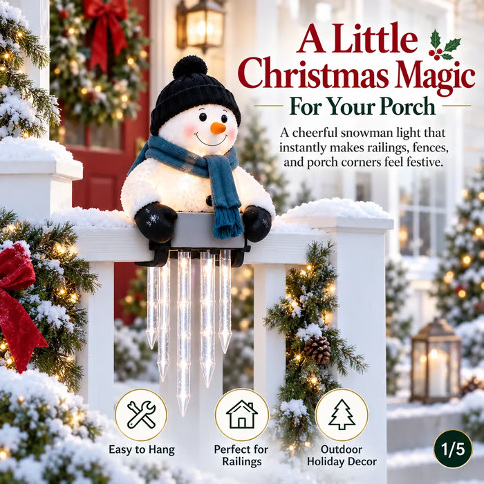 ⛄Winter Glow Snowman Icicle Light Decor