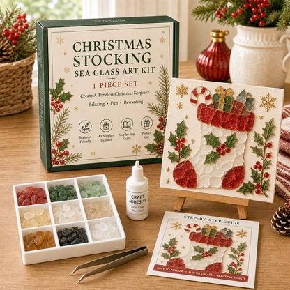🔥Last Day 50% OFF - 🎄 Christmas Sea Glass Art Kit