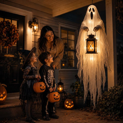 👻🌙 Hauntingly Beautiful Floating Ghost Lights – 4-Style Halloween Collection