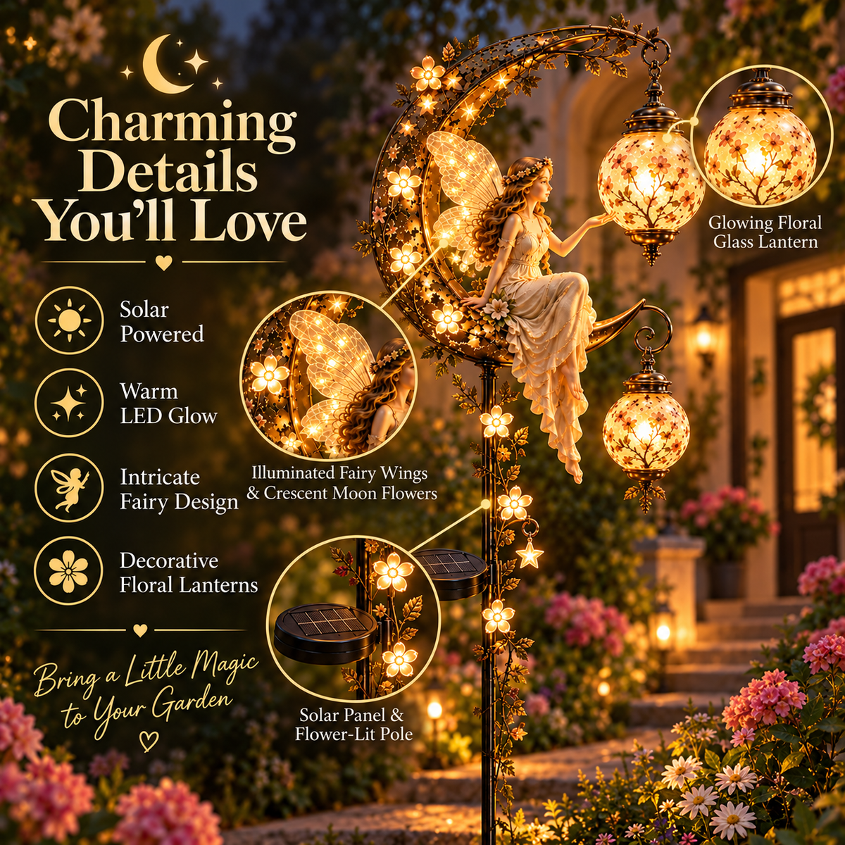🧚‍♀️Last Day 49% OFF🌙 Moonlit Fairy Lantern™ – Solar Garden Stake Light ✨