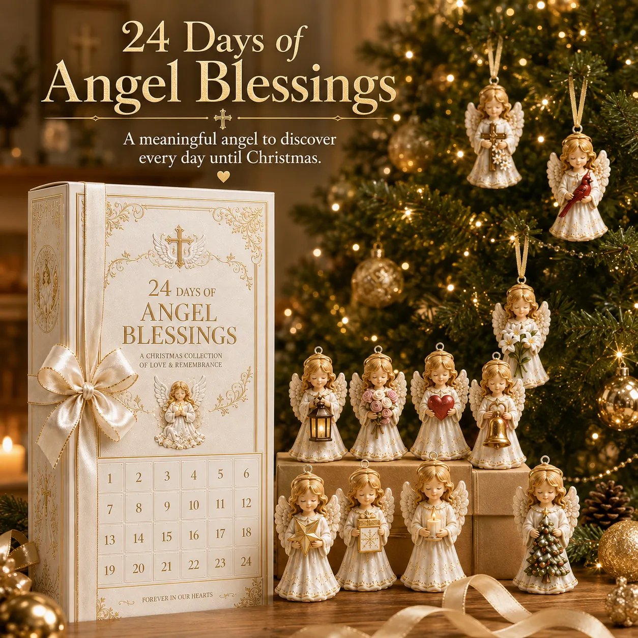 🔥HOT SALE🔥⏳ Last Day 49% OFF – 👼 24-Day Angel Christmas Advent Calendar | 24 Unique Faith-Inspired Angel Ornaments with Hanging Loops for Daily Advent Surprises & Tree Display 🎄✨