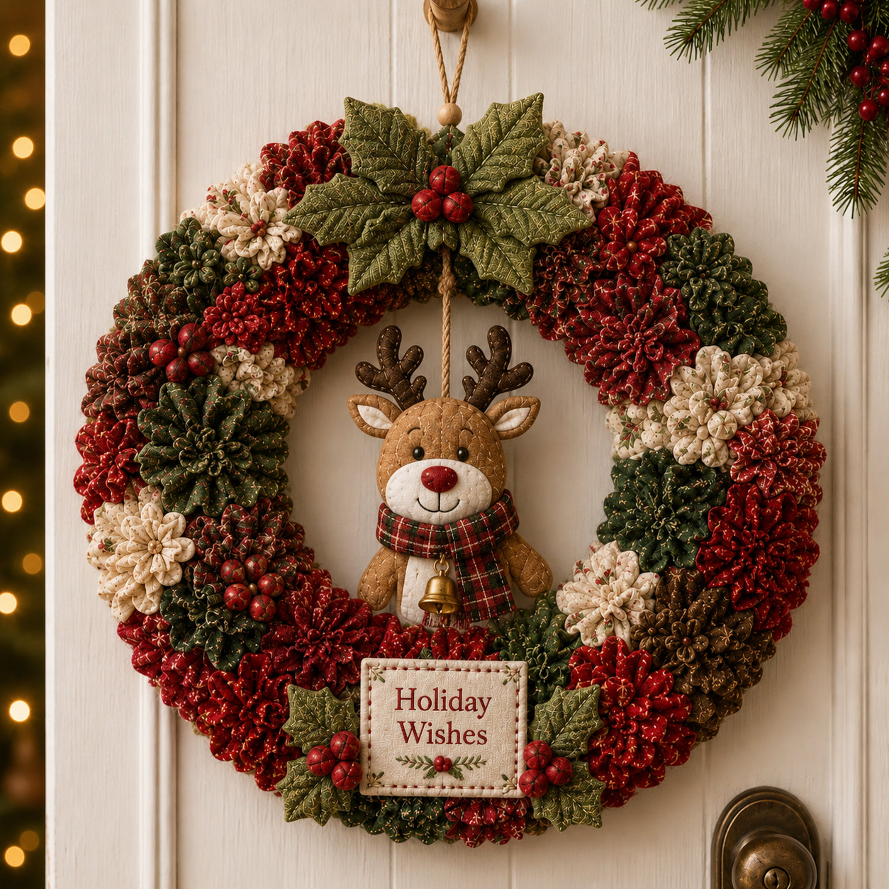 🔥49% Off Last Day🔥🎄 3D Fabric Poke Wreath DIY Kit