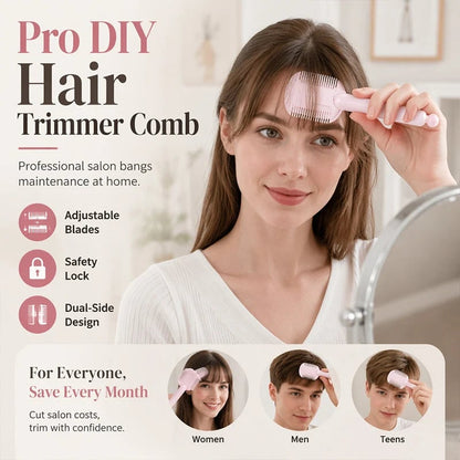 📢📢49% OFF !! Buy 2 Get 1 Free⏰DIY Hair Thinning Comb – Adjustable Blade & Beginner-Friendly Design