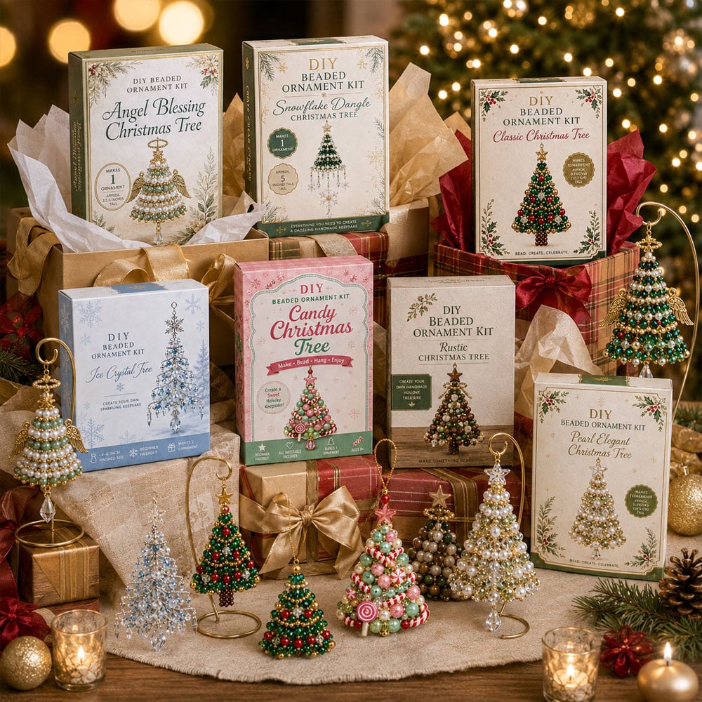 DIY Christmas Tree Beaded Ornament Kit