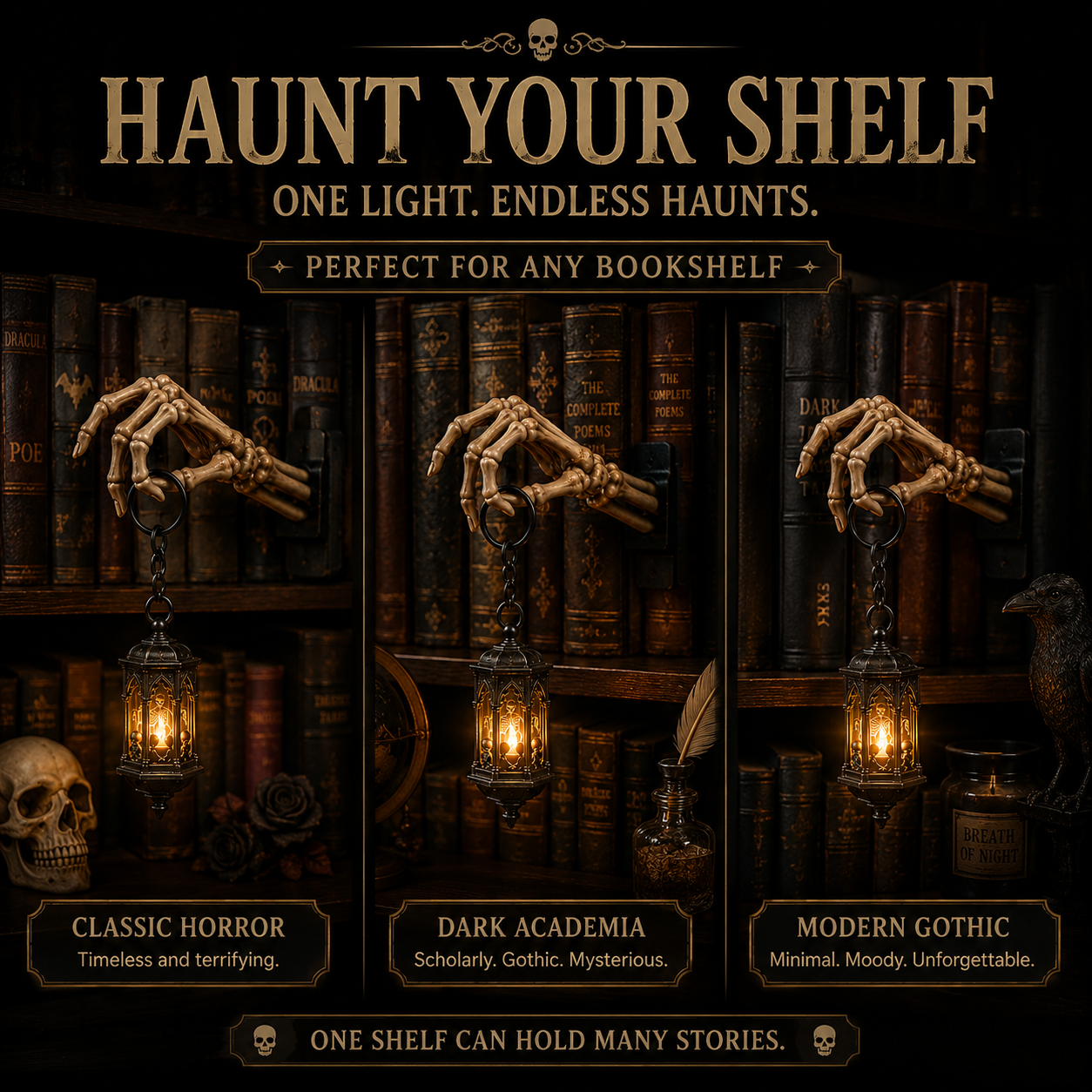 💀Skeleton Hand Lantern Shelf Light™