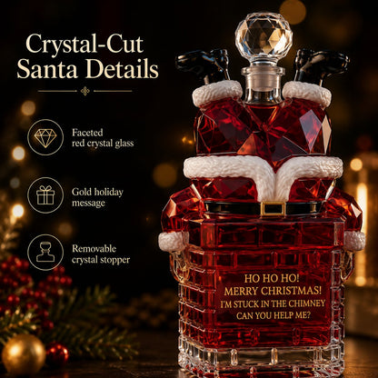 ✨ ✨ Pre-order: 50% Off – Santa Stuck in the Chimney Whiskey Bottle