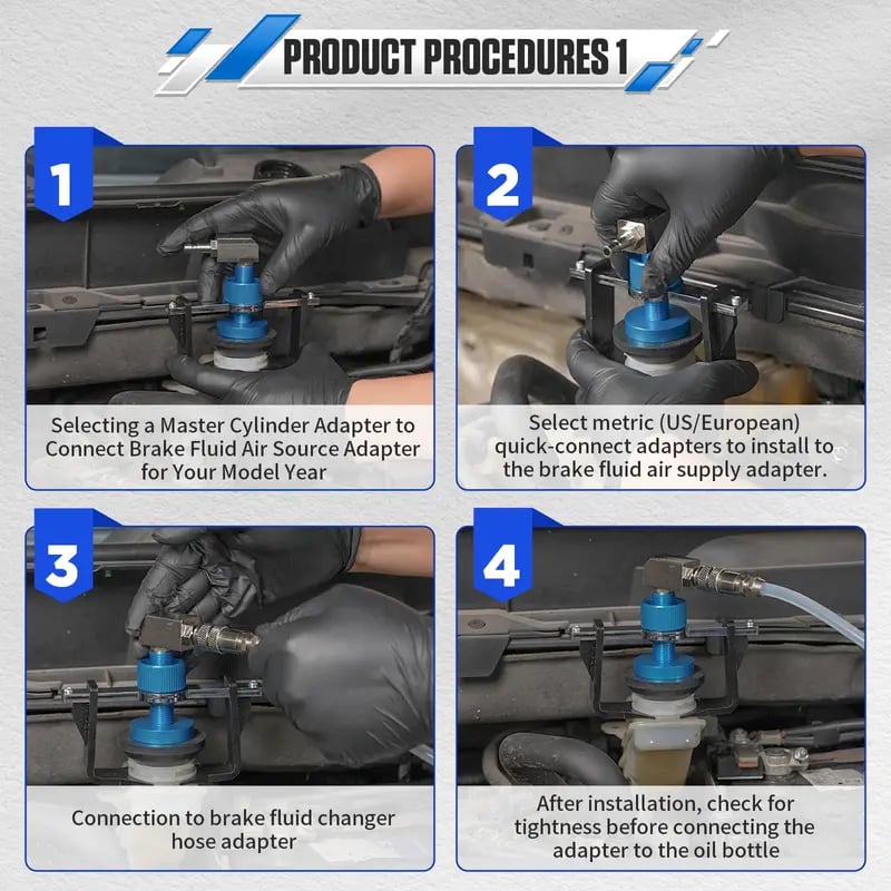 🔩 Universal 58mm Master Cylinder Brake Bleeder Adapter Kit