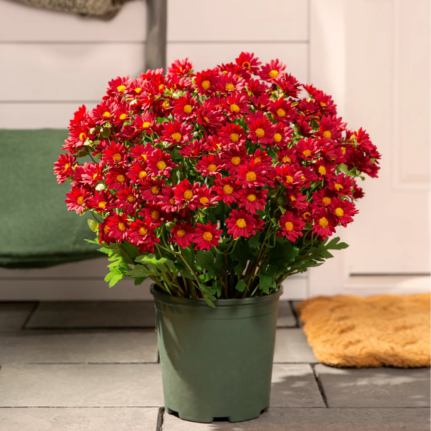 💥ON SALE💥- Artificial Outdoor Sunset Mums Flowers - UV resistant, Wa