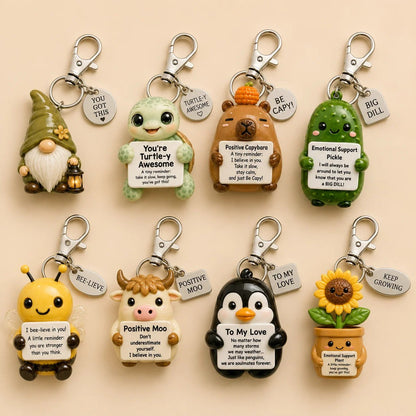 💖 Emotional Support Keychain Collection – A Tiny Reminder You’re Doing Better Than You Think