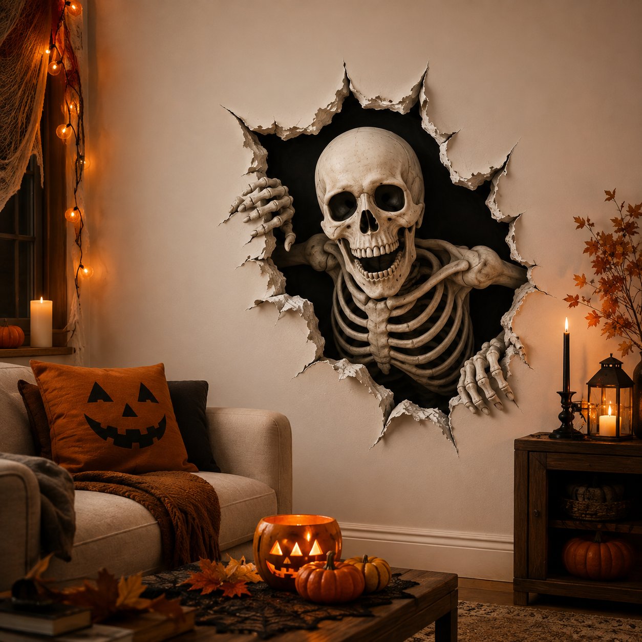 Halloween Break-In 3D Wall Decals