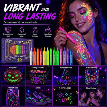 🔥HOT SALE - 49% OFF🎁✨Glow Party Tattoo Pens