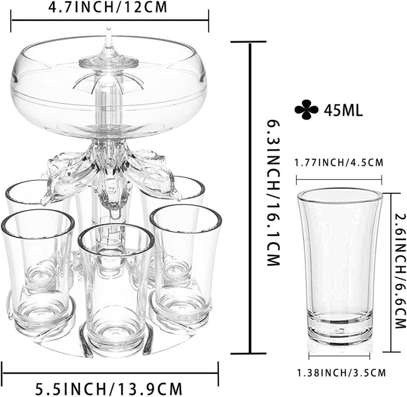 🔥40% OFF Today! 6-Shot Party Beverage Dispenser with Glasses