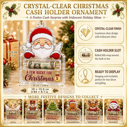🔥Last Day 60% OFF - 🎄A Few Bucks For ChristmasTM Crystal Acrylic Money Holder Ornament