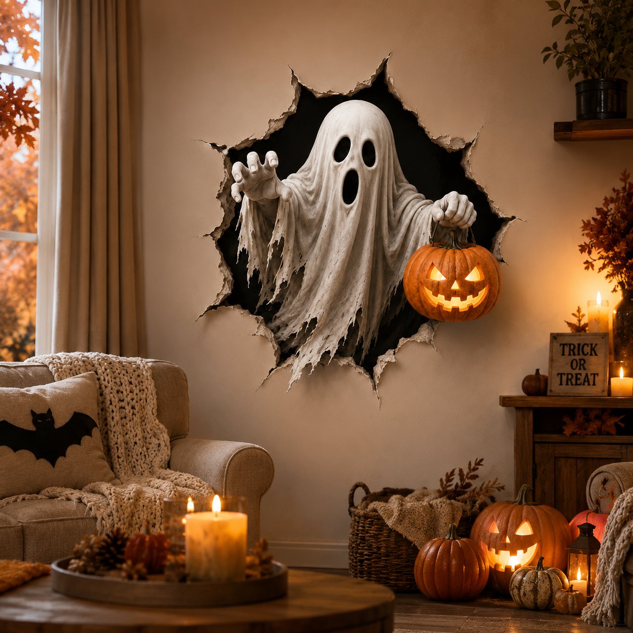 Halloween Break-In 3D Wall Decals